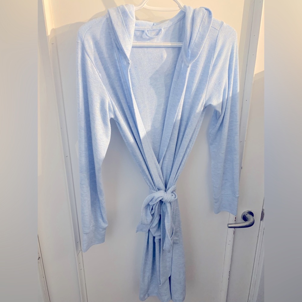 Aerie hooded bathrobe, blue, XS/S